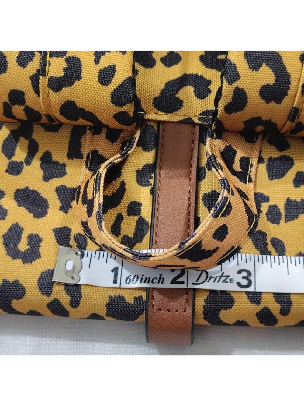No Boundaries Cargo Backpack Leopard Print Yellow Black Magnetic Snap Pockets - Picture 12 of 16